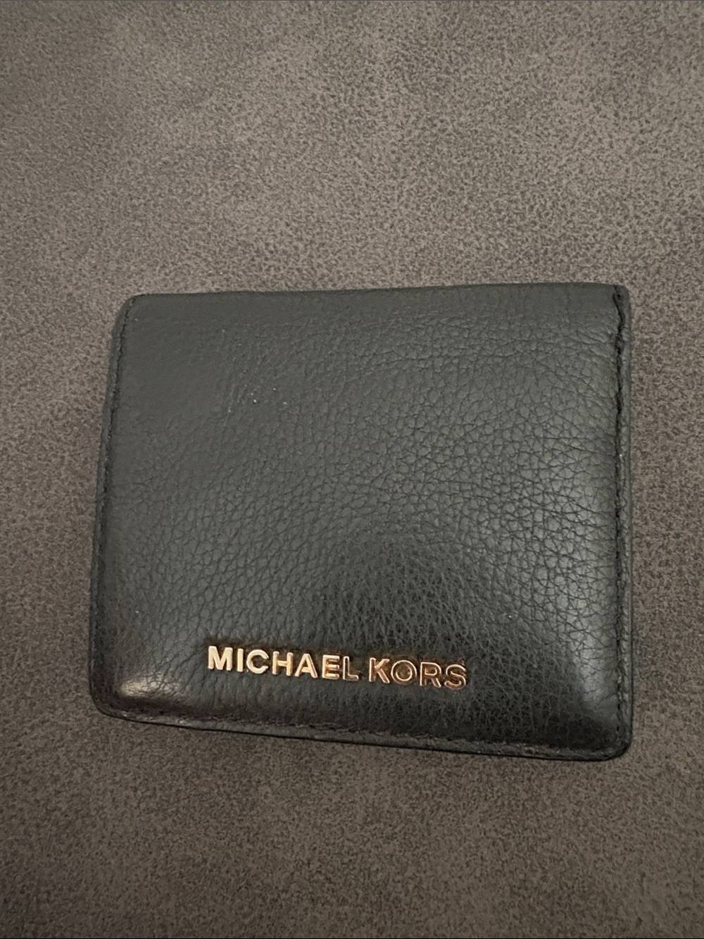 Michael Kors small pebbled leather snap wallet
